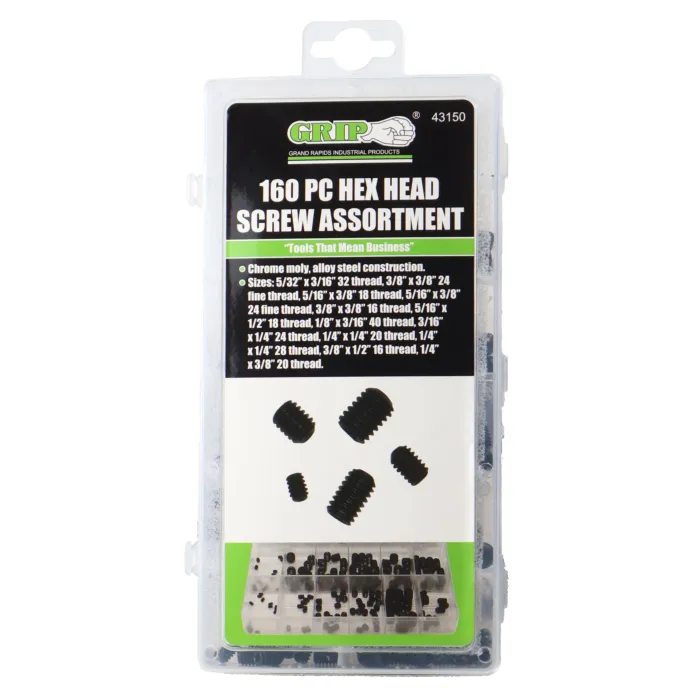 GRIP Hex 160-Piece Set Screw Assortment