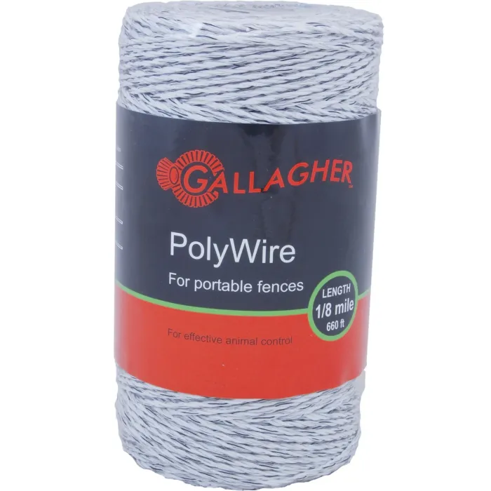 Gallagher G62004 1 kV 6000 Ohms/km 656 ft Long Portable Wire Electric Fencing
