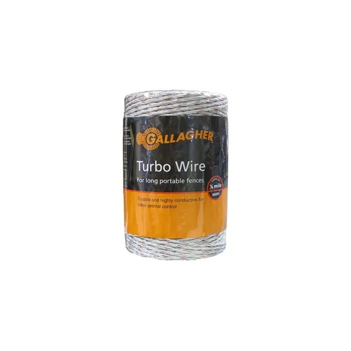 Gallagher G62054 7.5 kV 130 Ohms/km 656 ft Long Portable Wire Electric Fencing