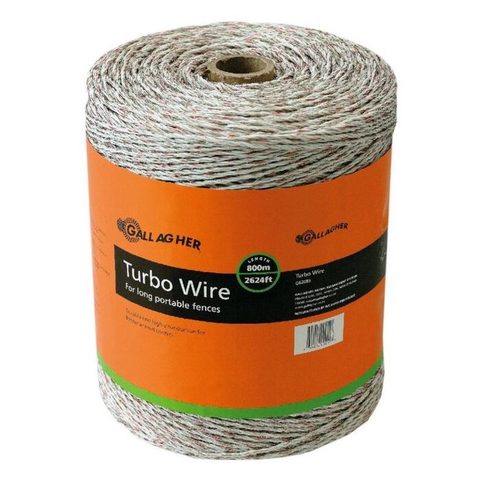 Gallagher G62089 7.5 kV 130 Ohms/km 2624 ft Long Portable Wire Electric Fencing