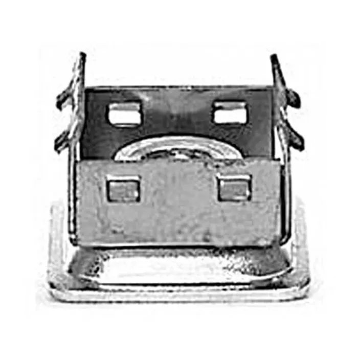 1 in ID x 1-1/4 in OD Square Tube 1/4-20 Threaded Hole Steel Grater Clip