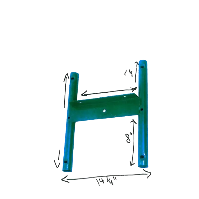 Jensen Swing GS Steel Green Glider Support Only