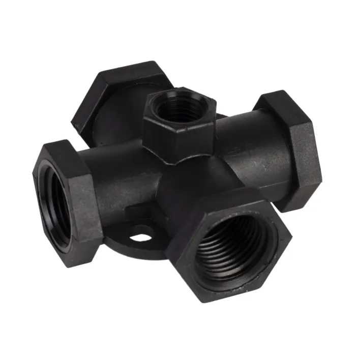 Valley Industries 1/2" Female NPT Cross with 1/4" Female NPT Gauge Port