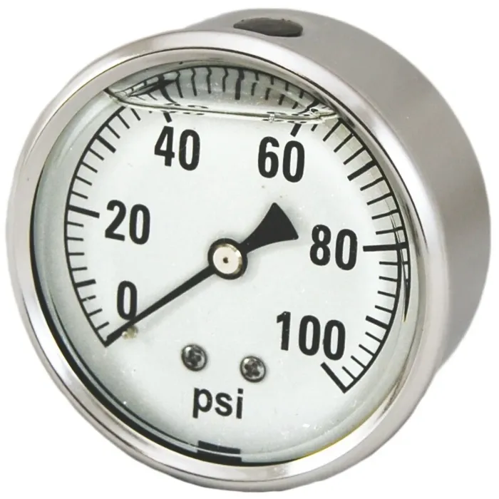 Valley Industries 2-1/2 in 0 - 100 psi 1/4 in MNPT Single Scale Pressure Gauge