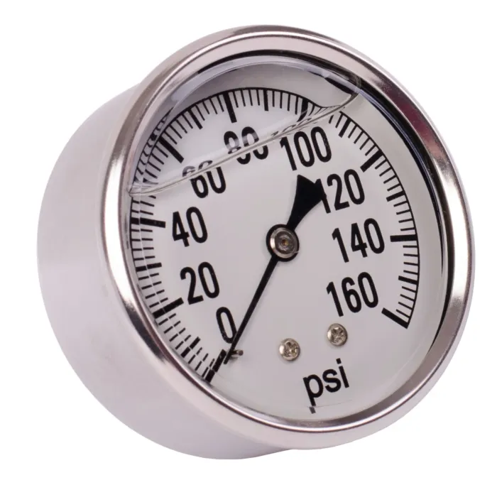 Valley Industries 2-1/2 in 0 - 160 psi 1/4 in MNPT Single Scale Pressure Gauge