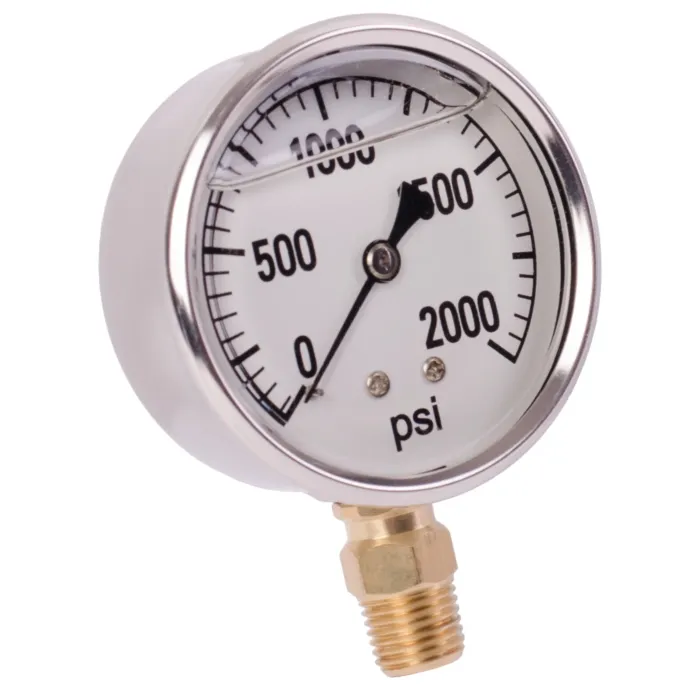 Valley Industries 2-1/2 in 0 - 2000 psi 1/4 in MNPT Single Scale Pressure Gauge