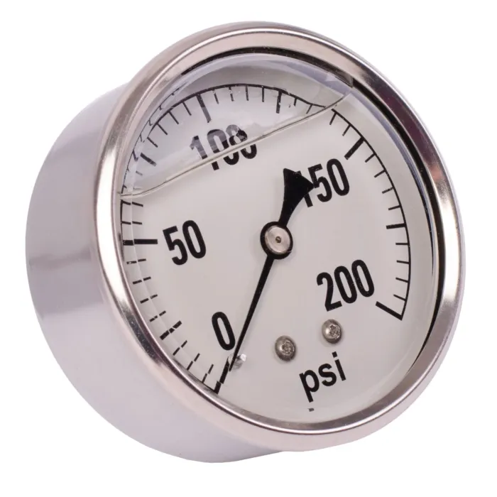 Valley Industries 2-1/2 in 0 - 200 psi 1/4 in MNPT Single Scale Pressure Gauge