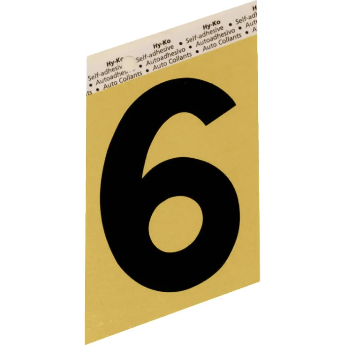 HY-KO Hy-Ko Aluminum 3-1/2 In. Non-Reflective Adhesive Number Six
