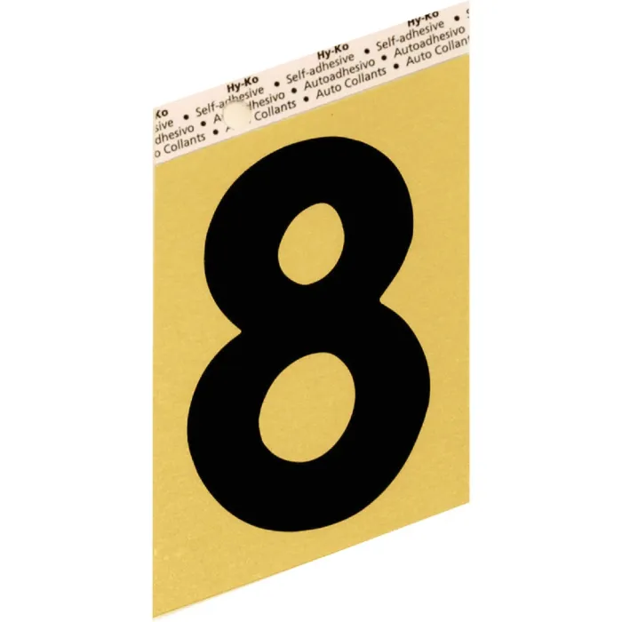 HY-KO Hy-Ko Aluminum 3-1/2 In. Non-Reflective Adhesive Number Eight