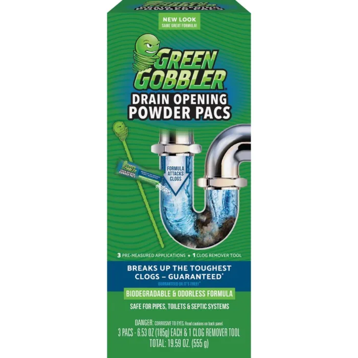 Green Gobbler 6.53 Oz. Granular Pac Drain Opener (3-Pack)