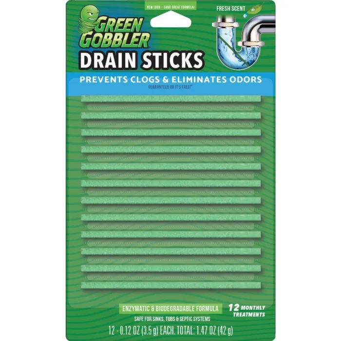 Green Gobbler Bio-Flow 1.47 Oz. Drain Cleaner Strips (12-Pack)