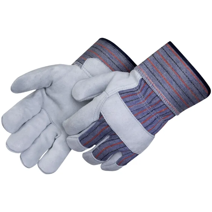 Liberty Safety L Cowhide Leather Blue Fabric Untagged Palm Gloves