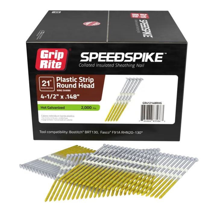 Grip-Rite SpeedSpike Nails (2,000pk) 0.148 in. x 4-1/2 in.