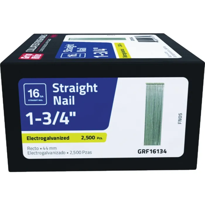 Grip-Rite 1-3/4 In. 16 ga Electrogalvanized Straight Collated Finishing Nail (2500-Count)