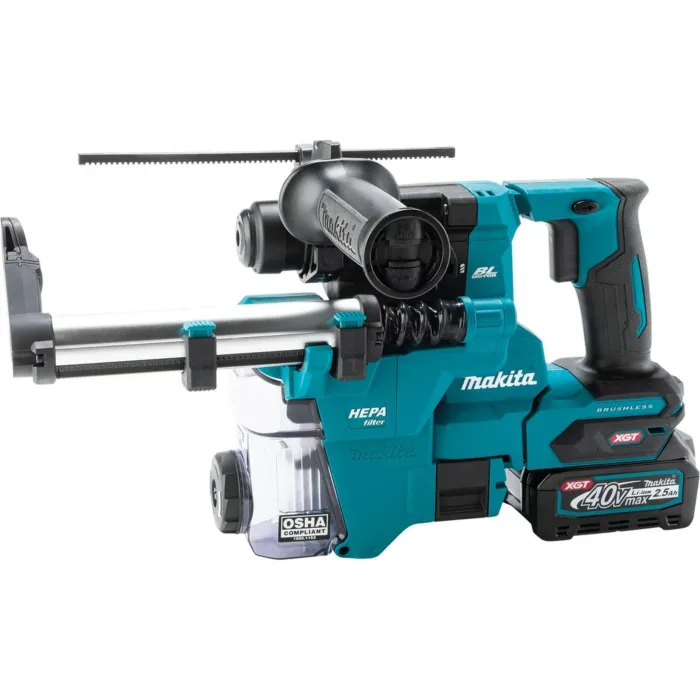 Makita 40V max XGT® Brushless Cordless 13/16" SDS-PLUS AVT® Rotary Hammer Kit w/Dust Extractor, AFT®, AWS® Capable (2.5Ah)