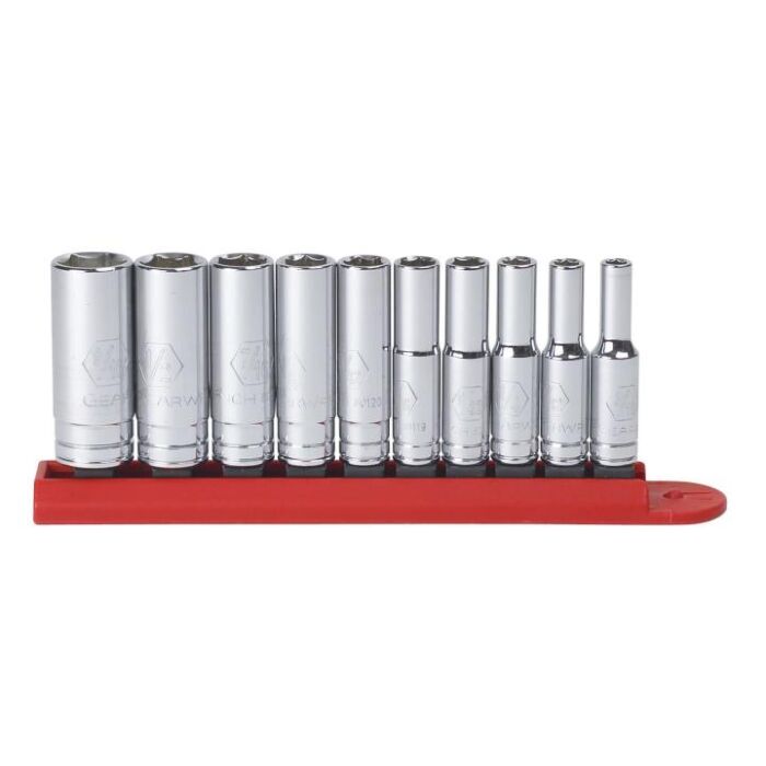 GearWrench 10 Pc. 1/4 Drive 6 Point Deep SAE Socket Set