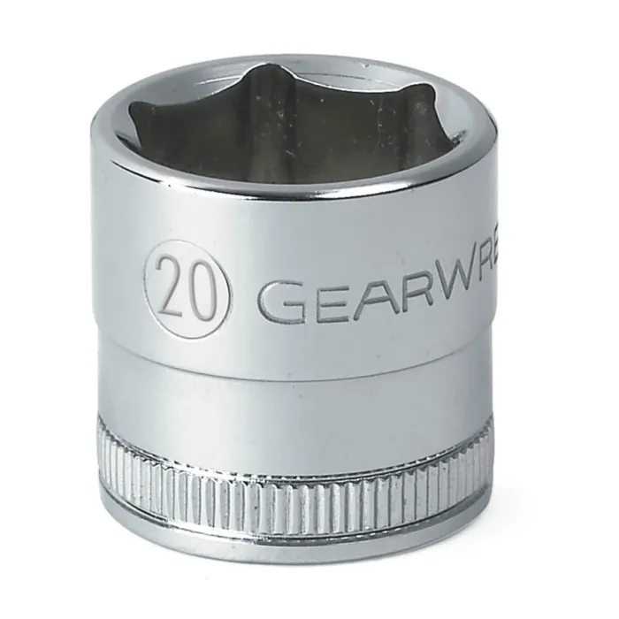 GearWrench 3/8" Drive 6 Point Standard Metric Socket 20mm