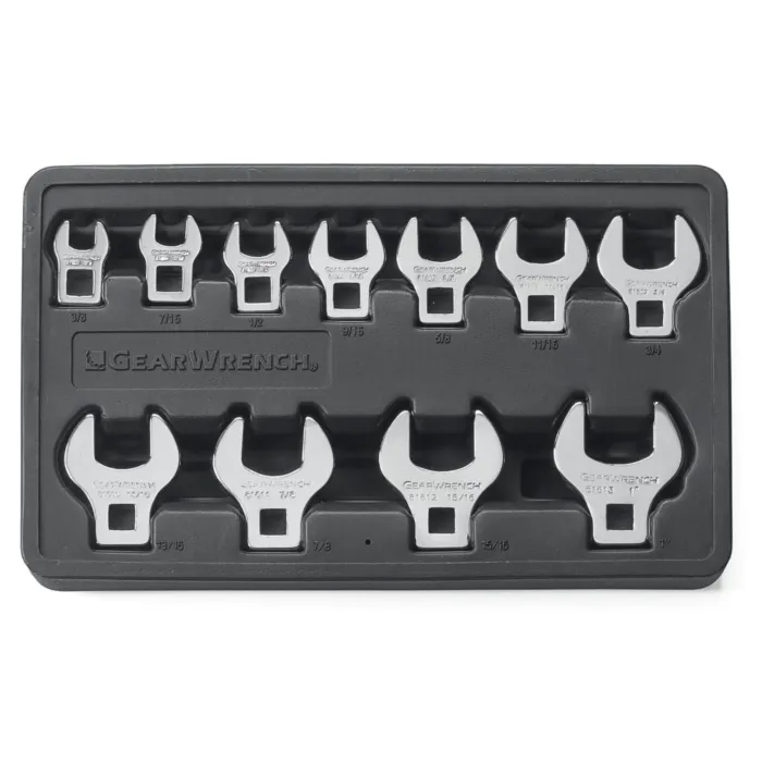 GearWrench 11 Pc. Crowfoot Drive Non-Ratcheting Wrench Set