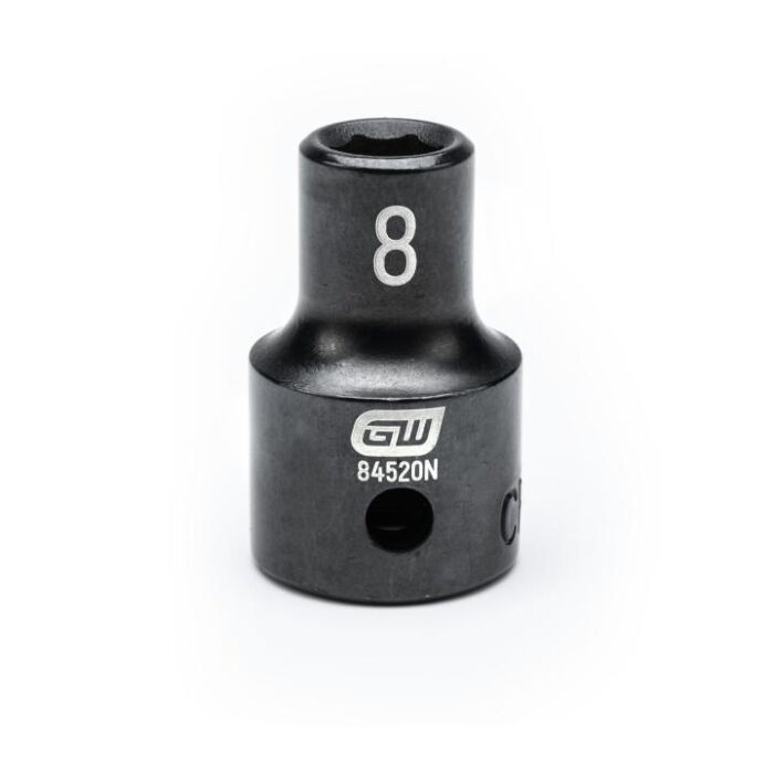 GearWrench 1/2" Drive 6 Point 8mm Standard Impact Socket