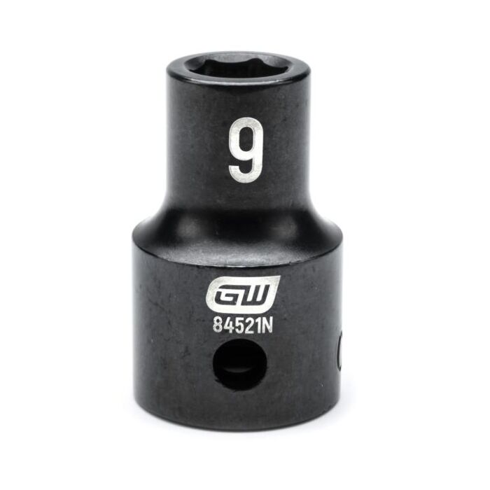 GearWrench 1/2" Drive 6 Point 9mm Standard Impact Socket