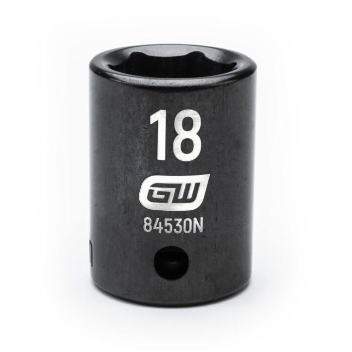 GearWrench 1/2" Drive 6 Point 18mm Standard Impact Socket
