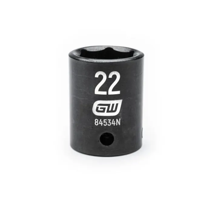 GearWrench 1/2" Drive 6 Point 22mm Standard Impact Socket