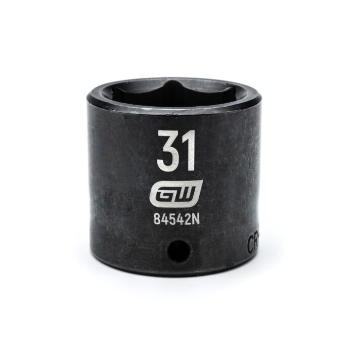 GearWrench 1/2" Drive 6 Point 31mm Standard Impact Socket