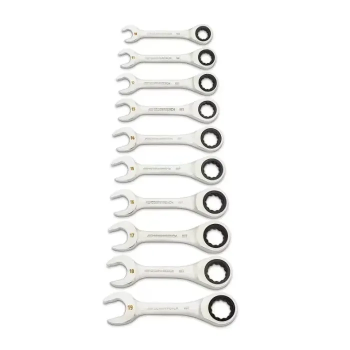 GearWrench Stubby Ratch Comb Wrench Set - 10 pc