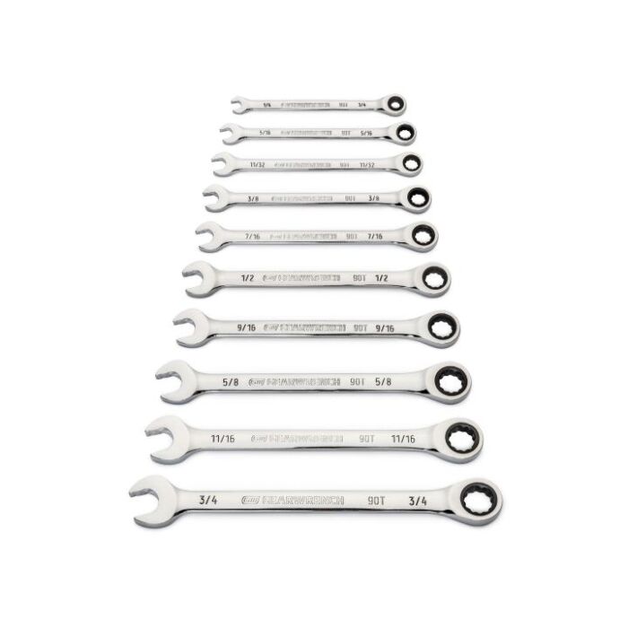 GearWrench SET WR RAT COMB 12PT 90T 10PC SAE