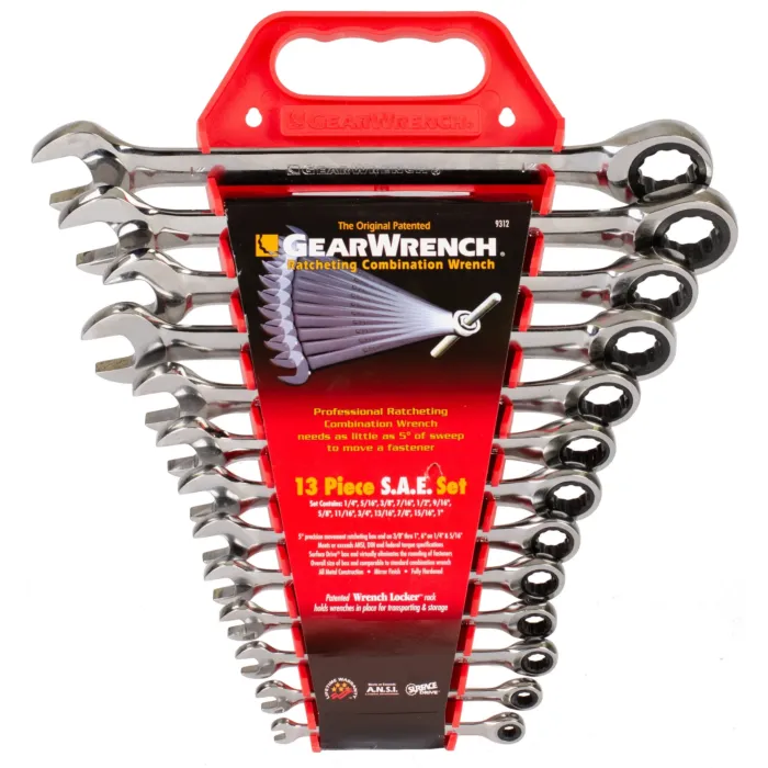 GearWrench 13 Pc. Combination Ratcheting Wrench Set SAE