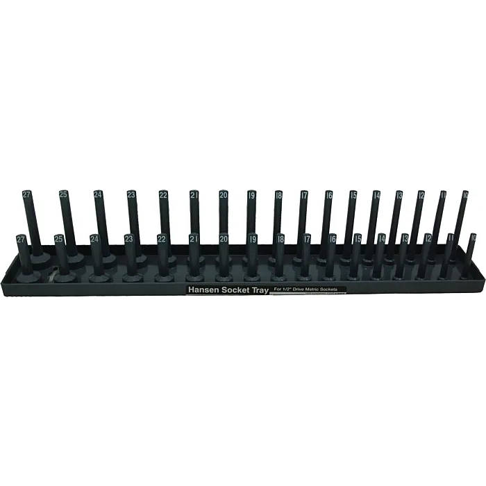 Hansen Global ABS Plastic Gray Fits Most US and Foreign Made Sockets 2-Row Socket Tray