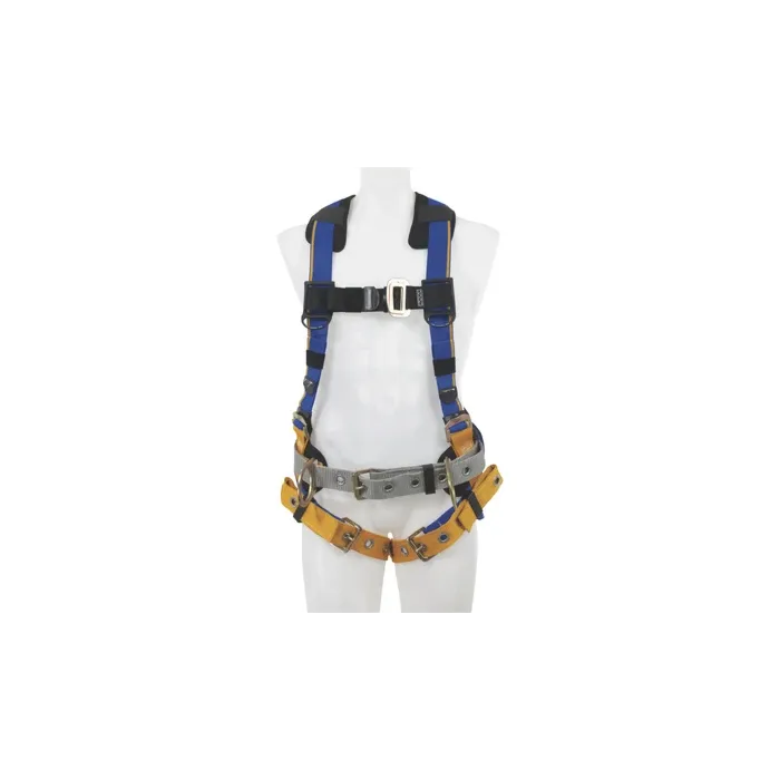 WERNER® H132102 M/L 425 lb Blk/Blue/Yellow Construction Safety Harness