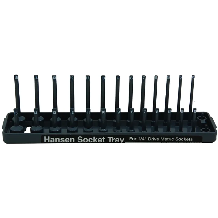 Hansen Global ABS Plastic Gray Fits Most US and Foreign Made Sockets 2-Row Socket Tray