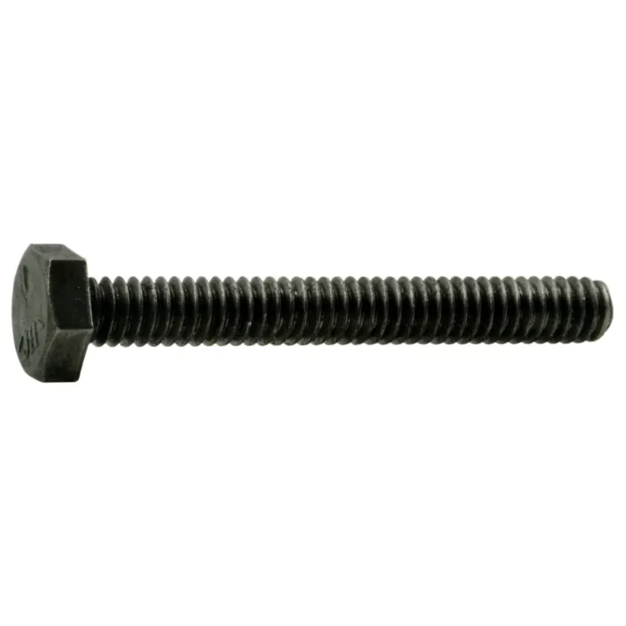 1/4"-20 x 2" Hex Head Bolt, Left-Hand Coarse Thread, Zinc 