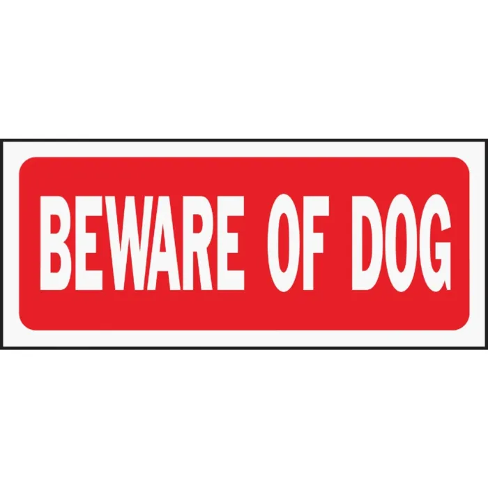 HY-KO Hy-Ko Plastic Sign, Beware Of Dog