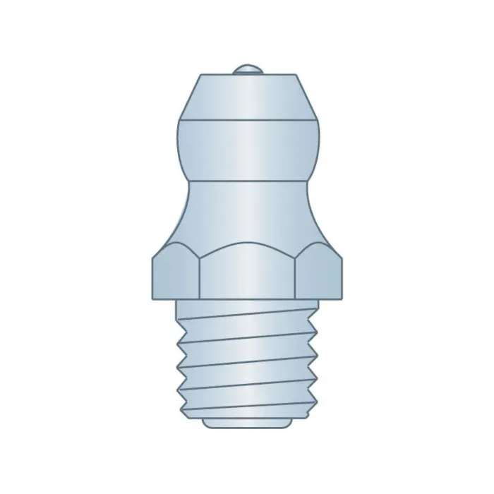 1/4-26 BSF Parallel Thread 0.590 in Straight Grease Fitting