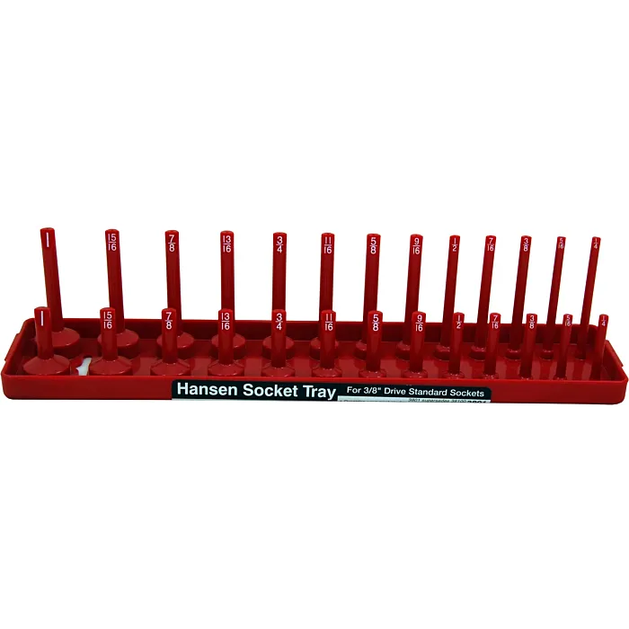 Hansen Global ABS Plastic Red Fits Most US and Foreign Made Sockets 2-Row Socket Tray