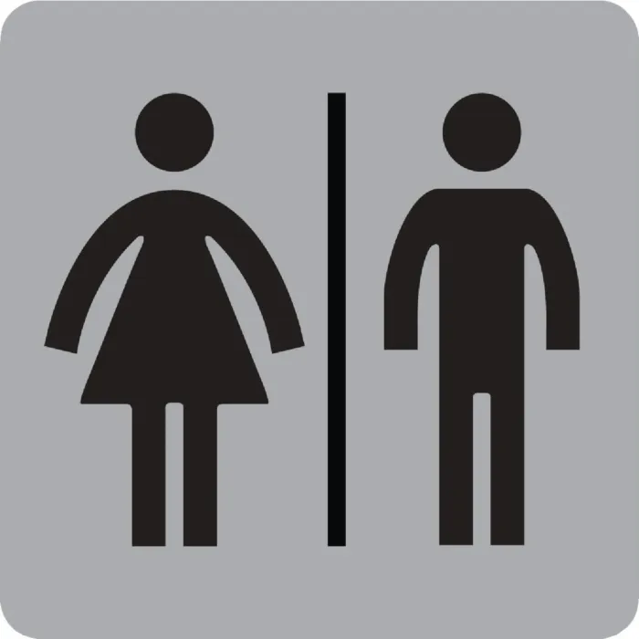 HY-KO Hy-Ko 4 In. x 4 In. Restroom Sign