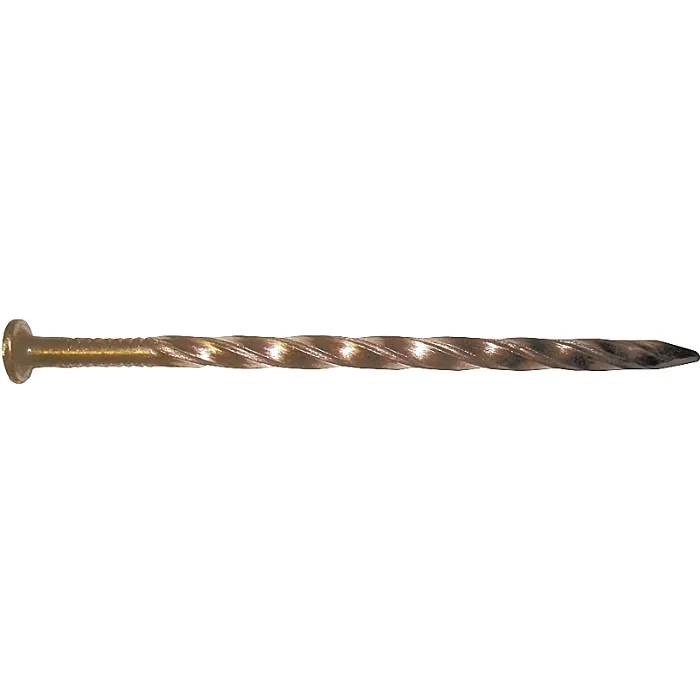 MAZE H528S050 Post and Frame Nail, Hand Drive, 40D, 5 in L, Steel, Brite, Spiral Shank
