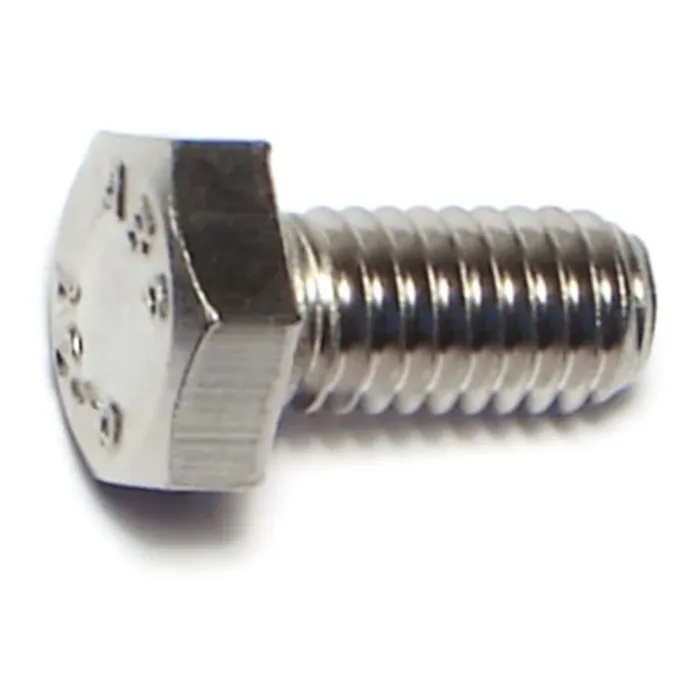 6 mm - 1.00 x 12 mm Hex Head Bolt, Coarse Thread, Stainless Steel 
