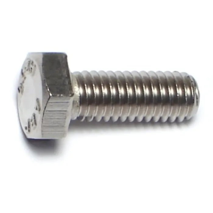 6 mm - 1.00 x 16 mm Hex Head Bolt, Coarse Thread, Stainless Steel 