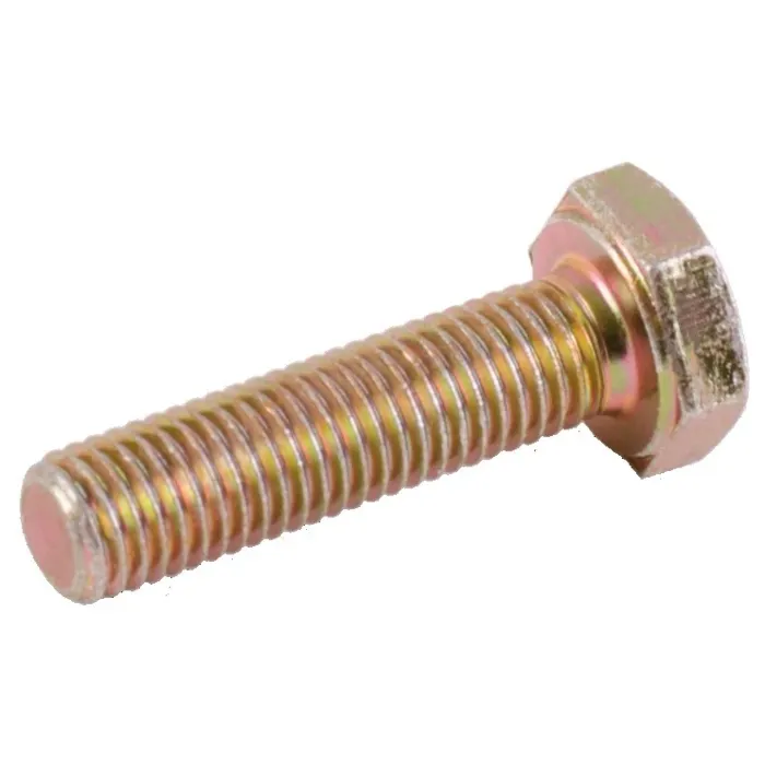 1/4"-28 x 1" Hex Cap Screw, Fine Thread, Yellow Zinc 