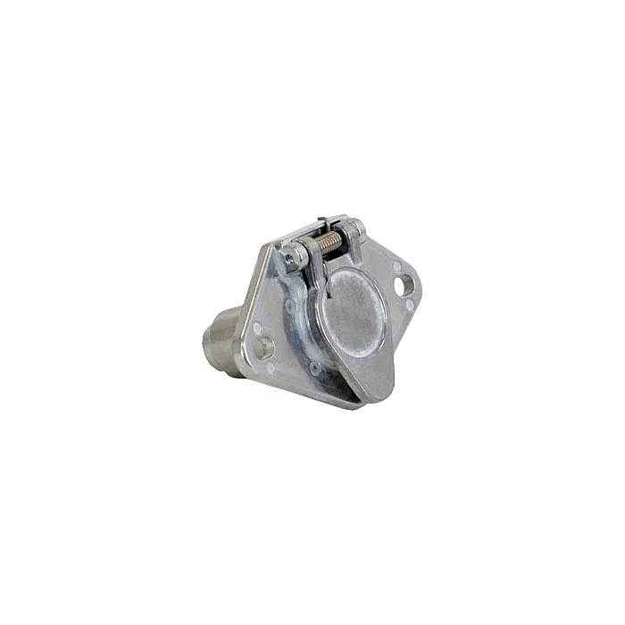 Buyers Die-Cast Zinc Plated Round 4-Way Truck Side Trailer Connector