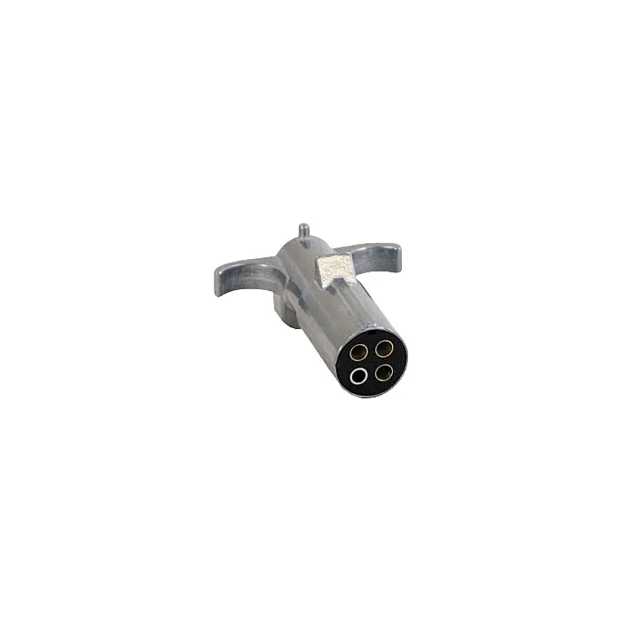 Buyers Die-Cast Zinc Plated Round 4-Way Trailer Side Trailer Connector