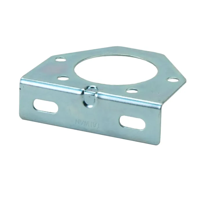 Curt Manufacturing Curt 58222 3 in x 3-1/2 in Clear Zinc 7-Way Round Connector Mounting Bracket