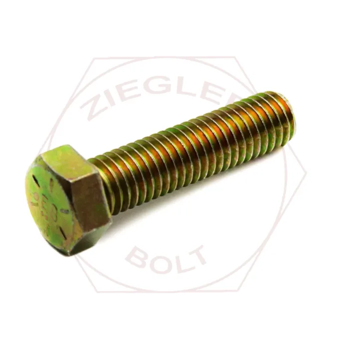 Steel Yellow Zinc Hex Tap Bolt 5/8"-11 x 4" Gr 8