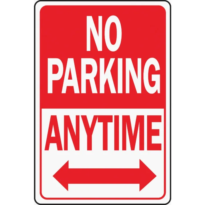 HY-KO Hy-Ko Heavy-Duty Aluminum Sign, No Parking Anytime