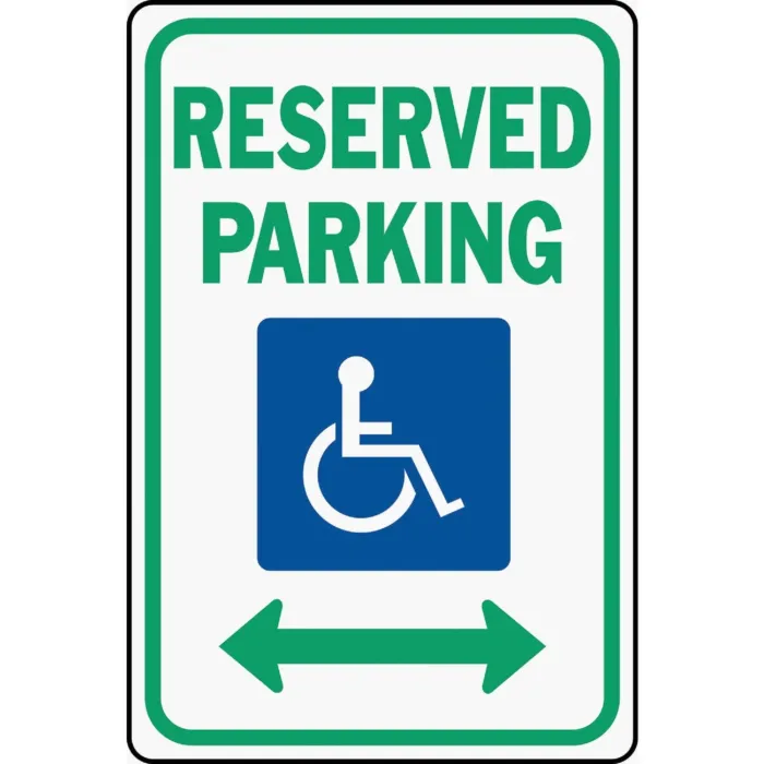 HY-KO Hy-Ko Heavy-Duty Aluminum Sign, Reserved Parking Handicap