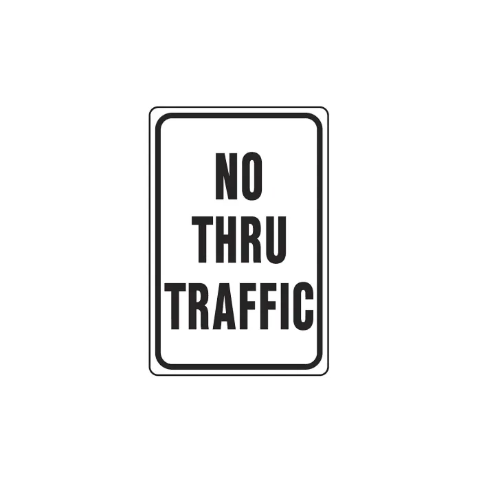 HY-KO Aluminum Pole 18 in No-Through Traffic Sign