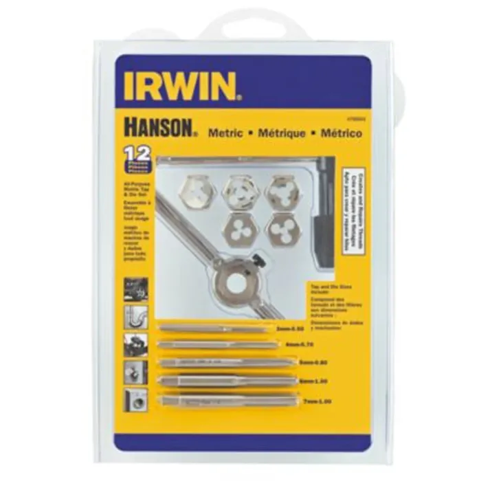 Irwin IRWIN Tap And Die Set, Metric, 3Mm-7Mm, 12-Piece